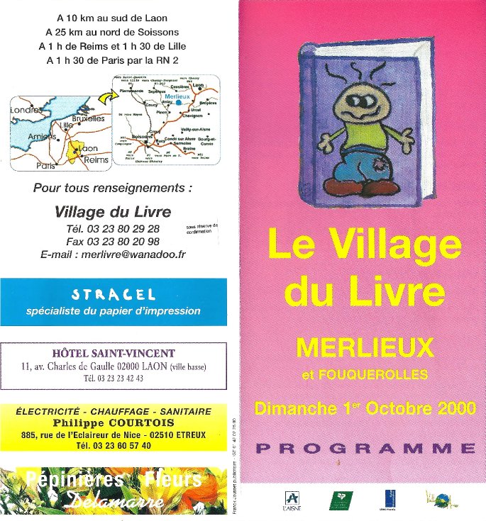 Programme Fête du Livre de Merlieux - 2000