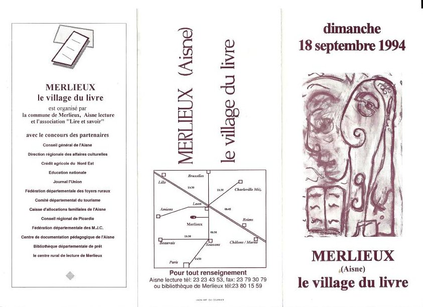 Programme Fête du Livre de Merlieux - 1994