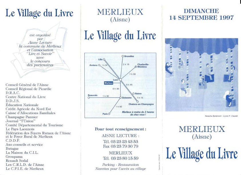 Programme Fête du Livre de Merlieux - 1997